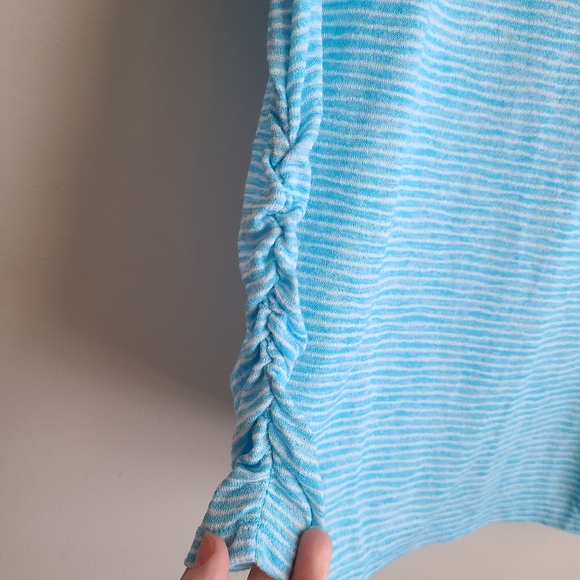 Lane Bryant 22/24 Pieced Hacci Top w/ Shirring NWT - Picture 5 of 8